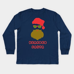 BEARDED SANTA Kids Long Sleeve T-Shirt